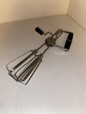 Rotary Hand Whisk Double Whisk Rotary Wheel Blender Stainless Steel Vintage