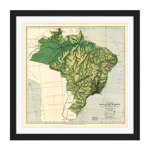 Map wells 1886 brazil physical - wells,
