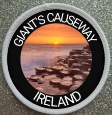3" Giant's Causeway Ireland Iron / Sew On Sublimation Patch Badge 