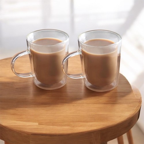 Pack double wall glass mugs - pack,