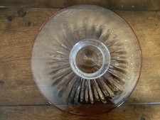 Rare  Signed Joseph Marcolin Konstglas Large Crystal Bowl Sweden 35cm Diameter