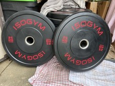 NEW OTHER 2 x 25kg ISOGYM Olympic Bumper Weight Plates
