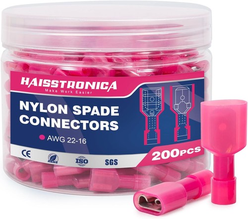 Nylon spade connectors - nylon, 200pcs
