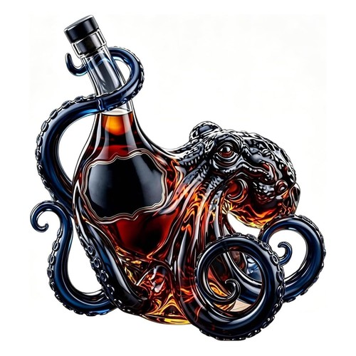 Octopus shaped whiskey glass - octopus,