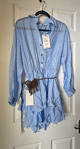 Zara skye blue layered - layered, short