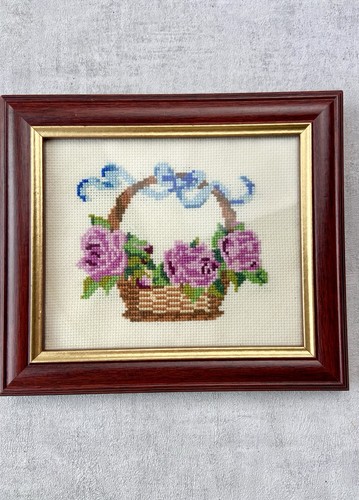 Vintage framed embroidery - vintage,