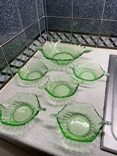 1930S 1940S GLASS FRUIT BOWL