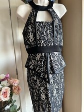 Amy Childs black Lace peplum Bodycon Dress