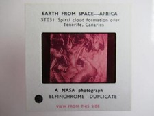 35mm slide Earth From space, Spiral Cloud Tenerife