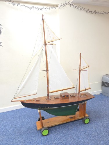 Large wooden sailing - wooden, boat