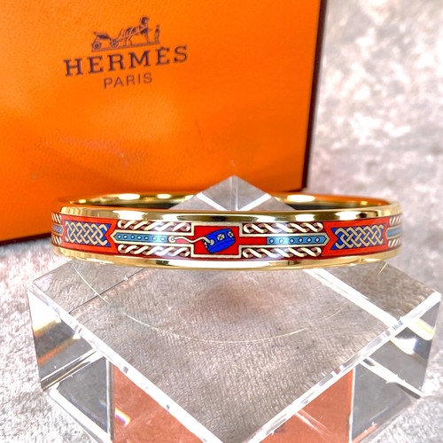 Vintage hermes enamel bangle - enamel,