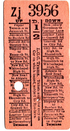 Tram ticket london county - tram,