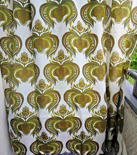 Vintage swedish curtains pair - vintage,