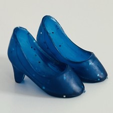 Vintage 80s Pedigree Sindy Doll Blue Glitter Heels Shoes Disco Party Date *RARE*