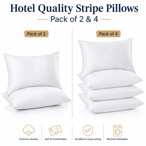 Stripe pillows 4 pack - pillows, 2