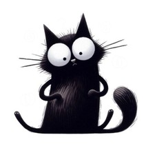 9X9cm Car Sticker Funny Black