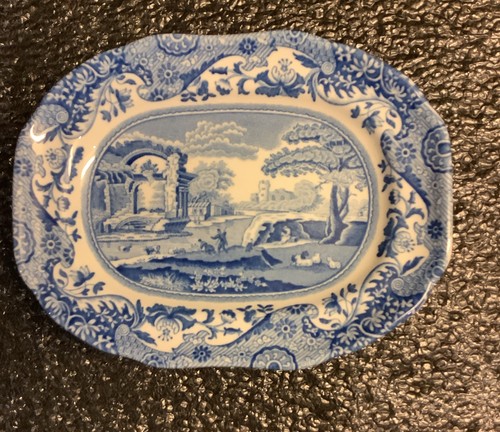Miniature spode blue and white - and,