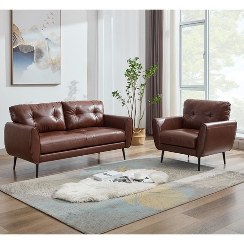 Leather sofa couch 4 - couch, 2