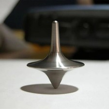 Metal Spinning Top Gyro Silver