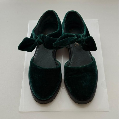 Troupe velor shoes green - f-troupe,