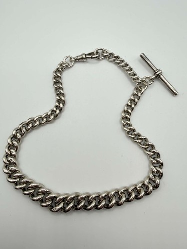 Silver thick albert bar - albert, t-bar