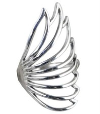 925 Silver Ring, Adjustable Ring, Full Finger Ring, Modernist Silver Ring, Boho