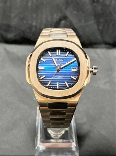 Seiko rose gold - gold, blue