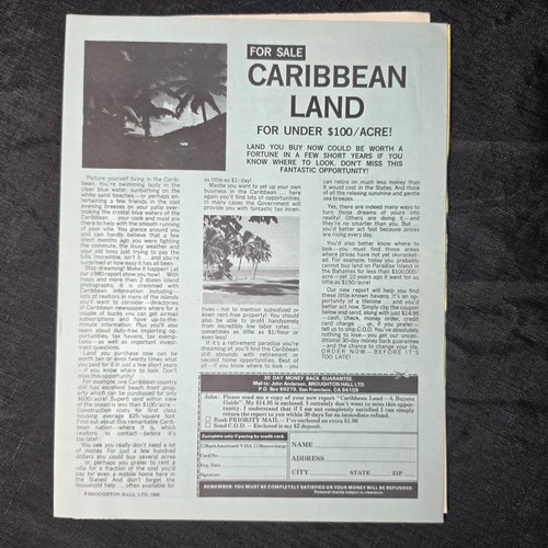 Vintage 1980 mail order print - 1980,