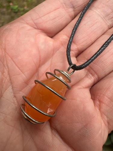 Polished stone pendant - polished,