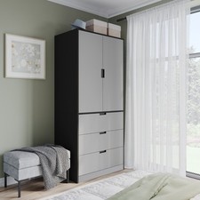 2 Door Modern Wardrobe with 3