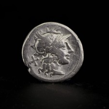 Silver denarius of the Roman