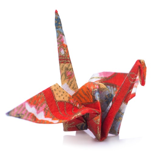 Japanese origami cranes - cranes,