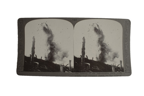 Ww1 stereoview high explosive - stereoview,
