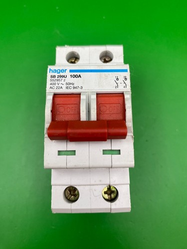 Hager sb299u 100a double - sb299u,