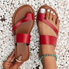 Women's Toe Ring Flat Sandals