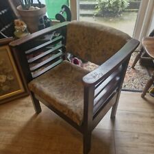 Utico Art Deco Heavy Beach & Fabric Music Chair 1930s