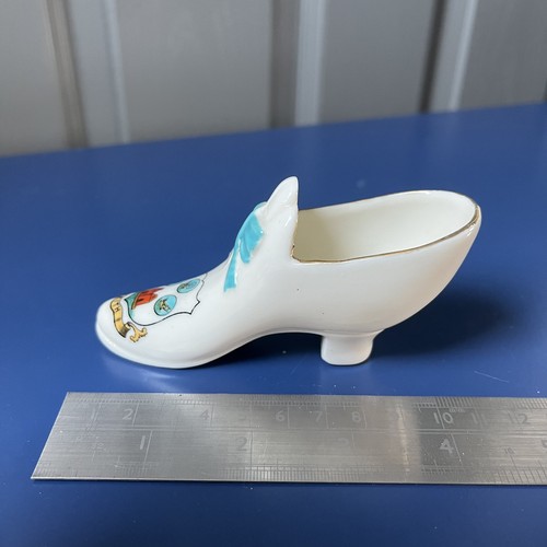 Longton crested china shoe - longton,