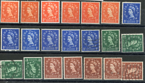 Stamp 1958 queen - gb, stamp,
