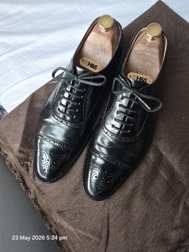 Men church black leather - men's,