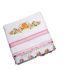 Hand towel embroidered - towel, lace