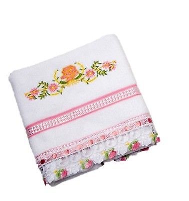 Hand towel embroidered lace - hand,
