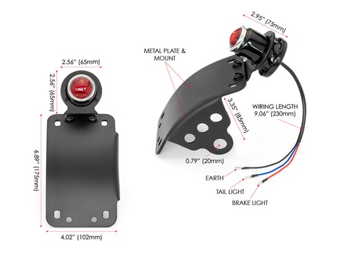 Side mount number plate - mount, holder