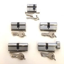 Jedo Satin Euro KEYED ALIKE Cylinder inc 3 Keys Upvc Aluminium Door Lock Barrel