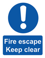 Warning danger fire escape - warning,