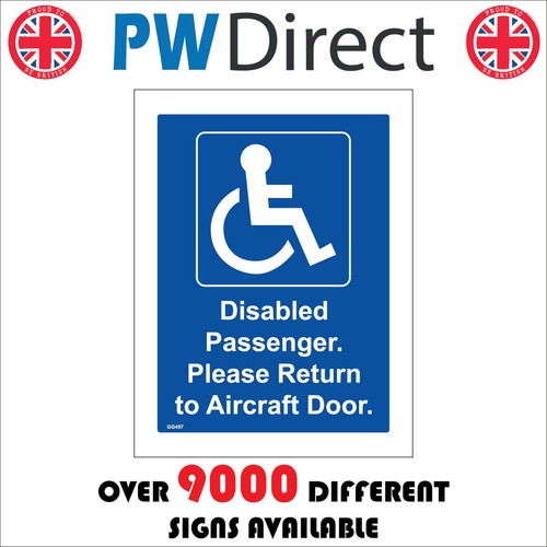 Sign disabled passenger please - disabled,