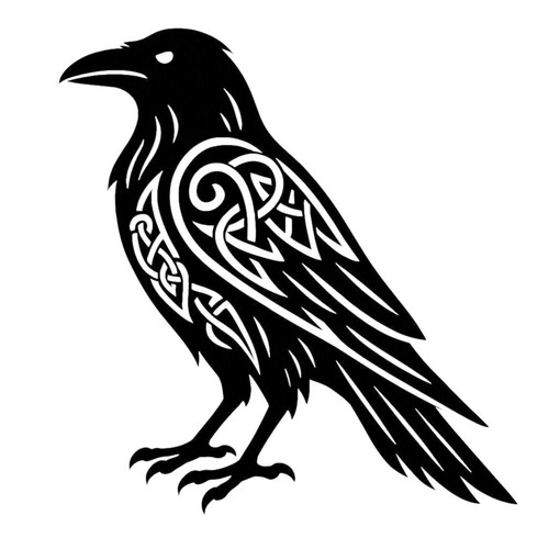 Viking raven vinyl decal - raven,