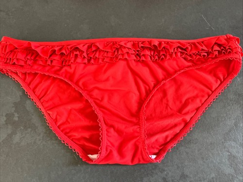 Ladies red frill frost french - frill,