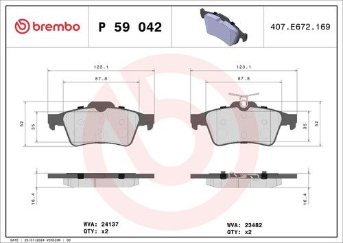 Brembo 042 brake pad - brembo,