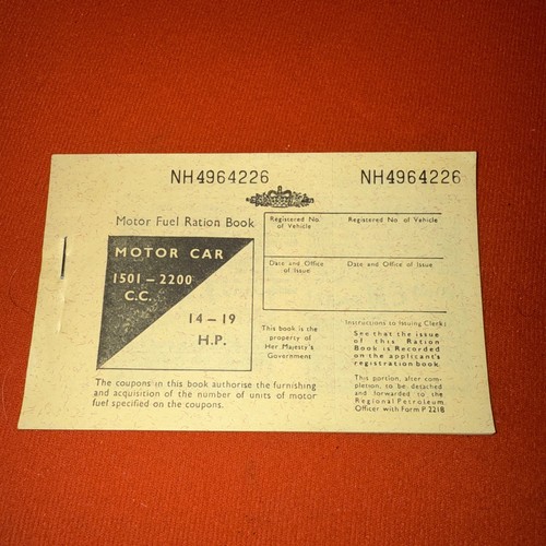 Motor fuel ration book - motor,