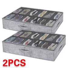 2x Under Bed Shoe Storage